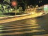Foto noturna esquina da Praça da Paineira Centro de Mauá, 1989