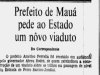 Prefeitura de Mauá pede ao estado um novo viaduto, 1970