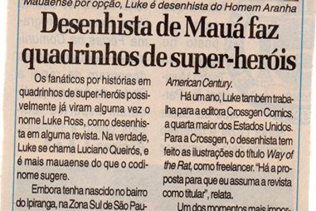 Luke Ross desenhista Mauaense na Marvel Comics