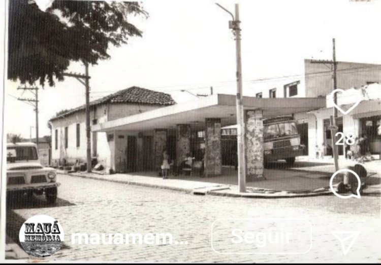 Ponto de ônibus década de 70