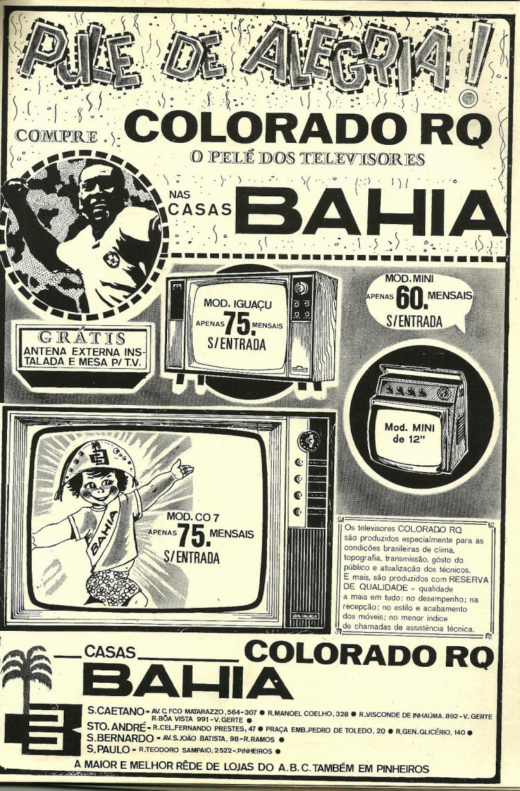 Casas Bahia publicidade 1972