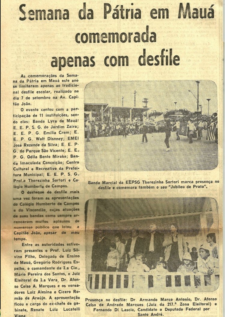 Semana da Pátria em Mauá 1982