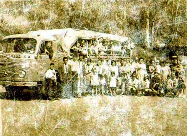 Romaria de trabalhadores da Porcelana Mauá década de 1960