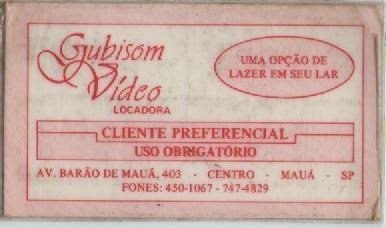Carteirinha da Locadora Gubisom