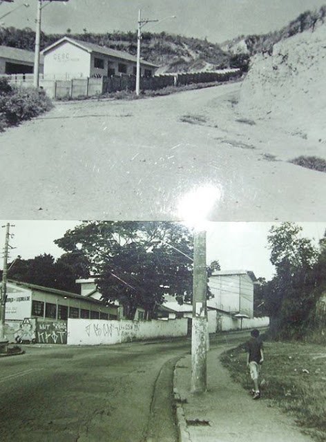 Antes e depois da E.E Carlos Drummond de Andrade