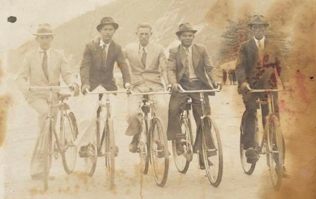 Alfredo Favero em Mauá com seus amigos