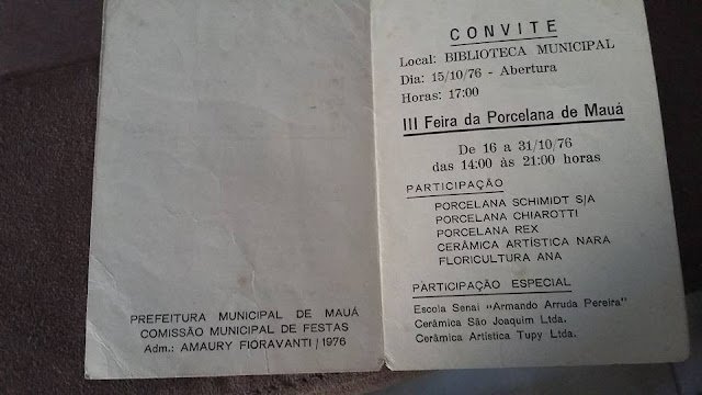 III Feira da Porcelana de Mauá 1976