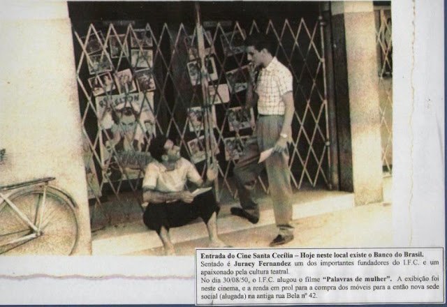 Entrada do Cine Santa Cecília década de 1950