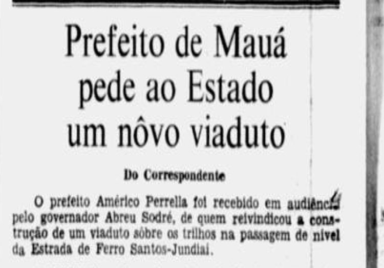 Prefeitura de Mauá pede ao estado um novo viaduto, 1970