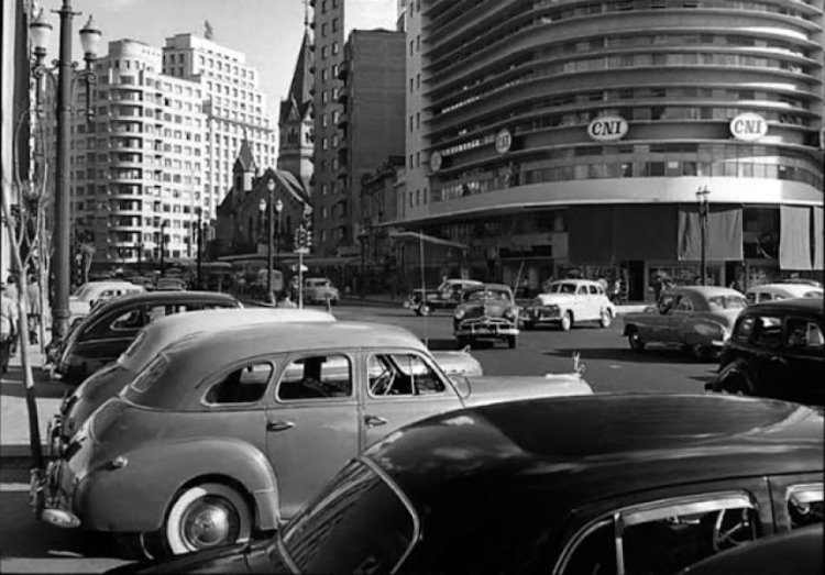 Antes e depois:  Avenida Cásper Líbero x Ipiranga 1956