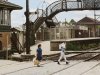 A antiga passagem de nível no centro de Mauá, em meados da década de 1960