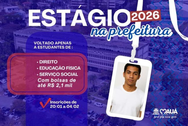 Prefeitura de Mauá abre inscrições para programa de estágio
