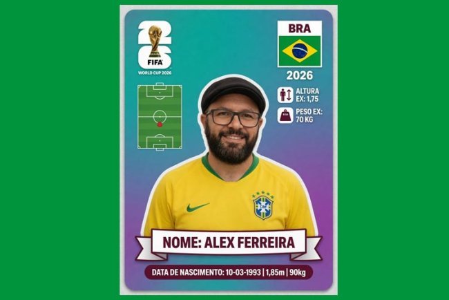 Crie sua figurinha da Copa do Mundo 2026 com IA e vire protagonista do álbum