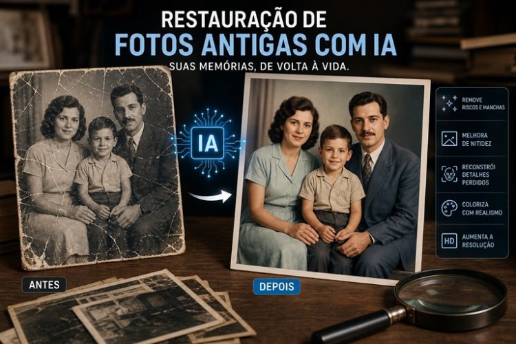 Restauração de fotos antigas com IA: veja como recuperar memórias “perdidas” em minutos (e o resultado impressiona!)
