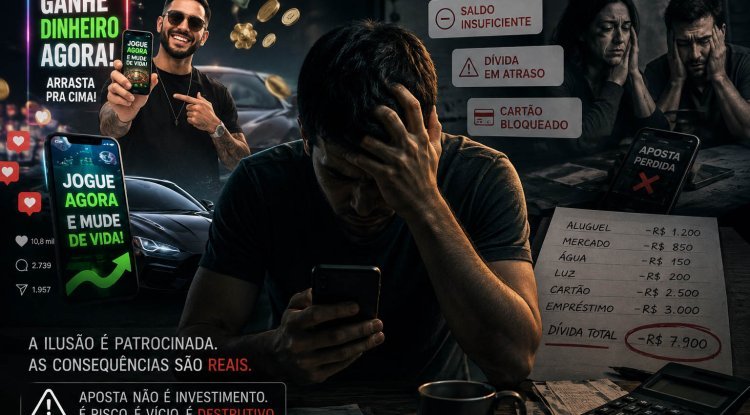 A ilusão patrocinada: como as apostas virtuais estão cobrando a conta da vida real