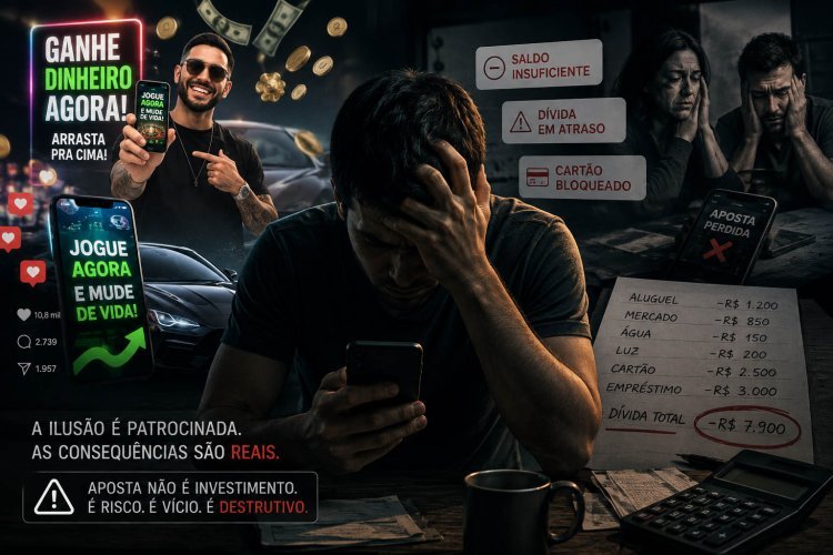 A ilusão patrocinada: como as apostas virtuais estão cobrando a conta da vida real