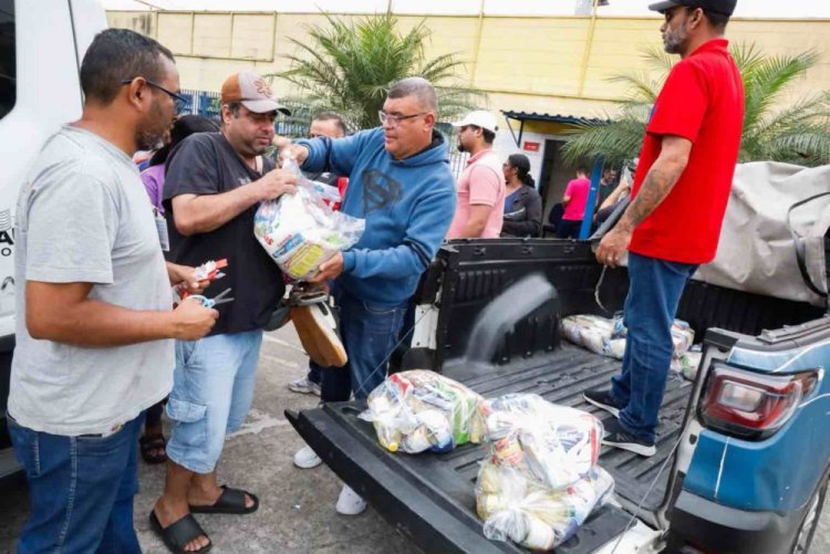Famílias recebem cestas com alimentos arrecadados na 38ª Quermesse de Mauá