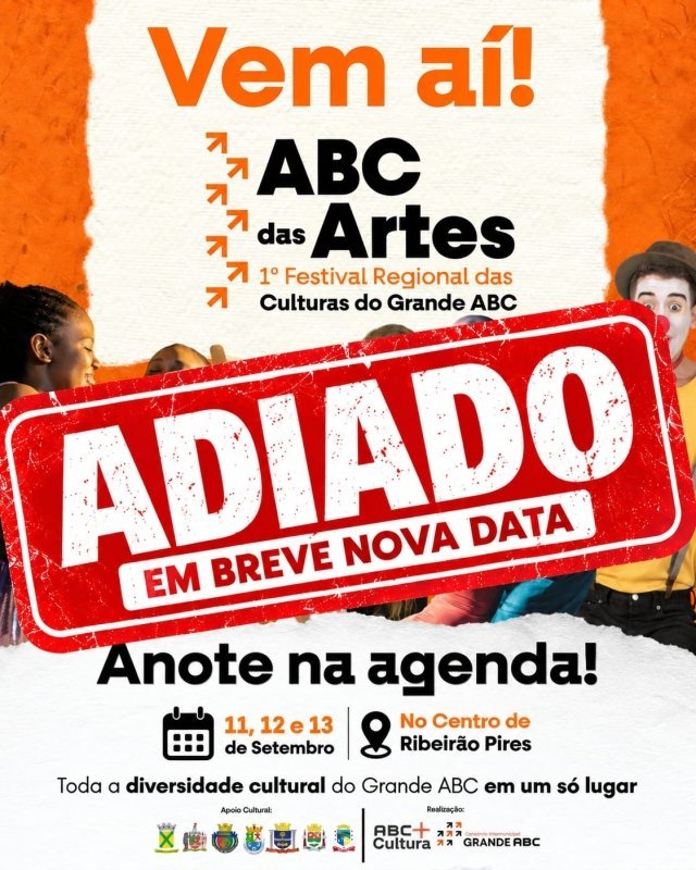 ABC DAS ARTES É ADIADO