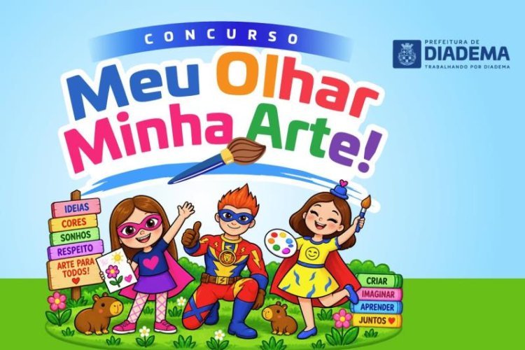 Desenhos de estudantes da rede municipal de Diadema vão estampar cadernos e mochilas em 2027