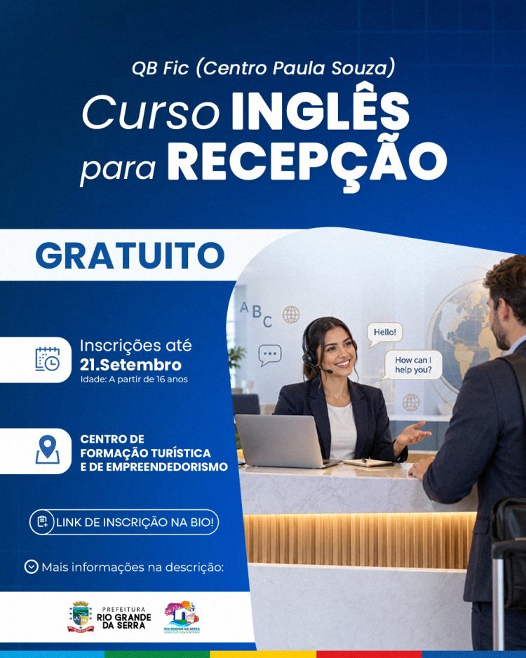 Curso de Inglês para Recepção – Gratuito!