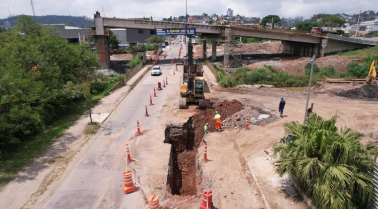 Prefeitura de Ribeirão Pires avança nas obras do Viaduto Estaiado e anuncia desvio de trânsito para...