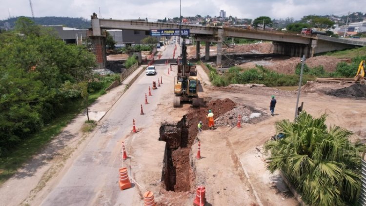 Prefeitura de Ribeirão Pires avança nas obras do Viaduto Estaiado e anuncia desvio de trânsito para...